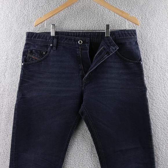 Diesel Krayver Regular Slim Carrot Jeans Dark Wash Mens Size 33x32 Casual